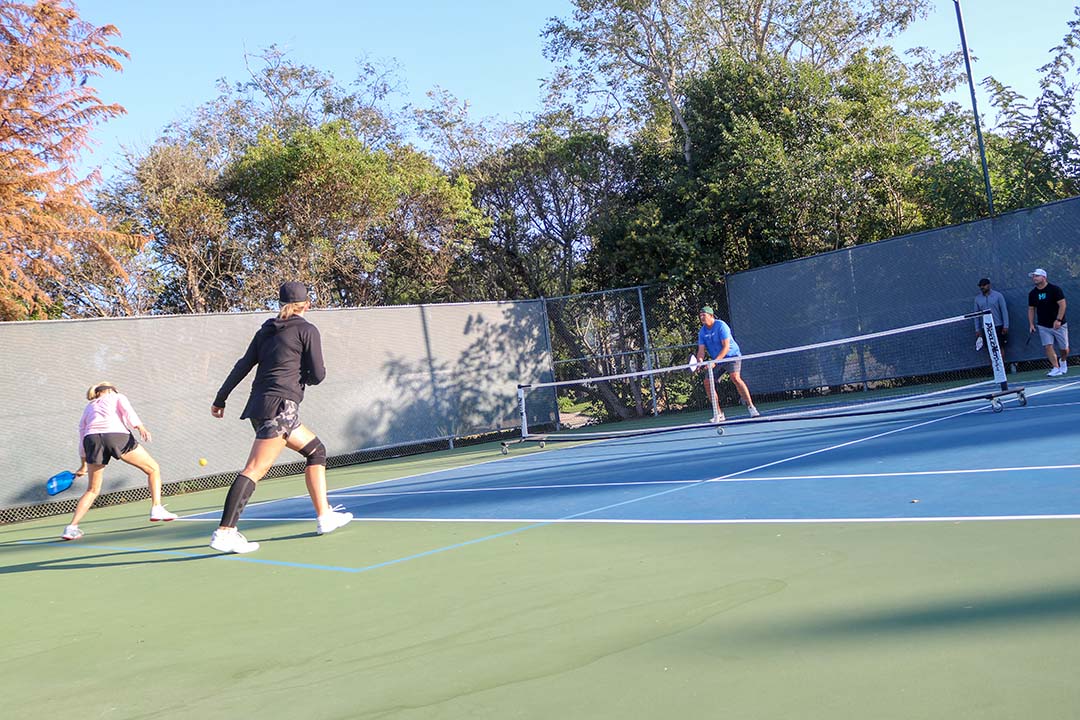 October 14, 2019 | San Luis Obispo Country Club | The Pickleball wave has hit the central coast. San Luis Obispo Country Club members play pickleball every Monday from 4:30 to 6 p.m. on court 6 at the club.
