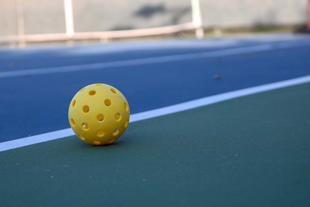 October 14, 2019 | San Luis Obispo Country Club | Wiffle balls are the official balls used in a game of pickleball. 
