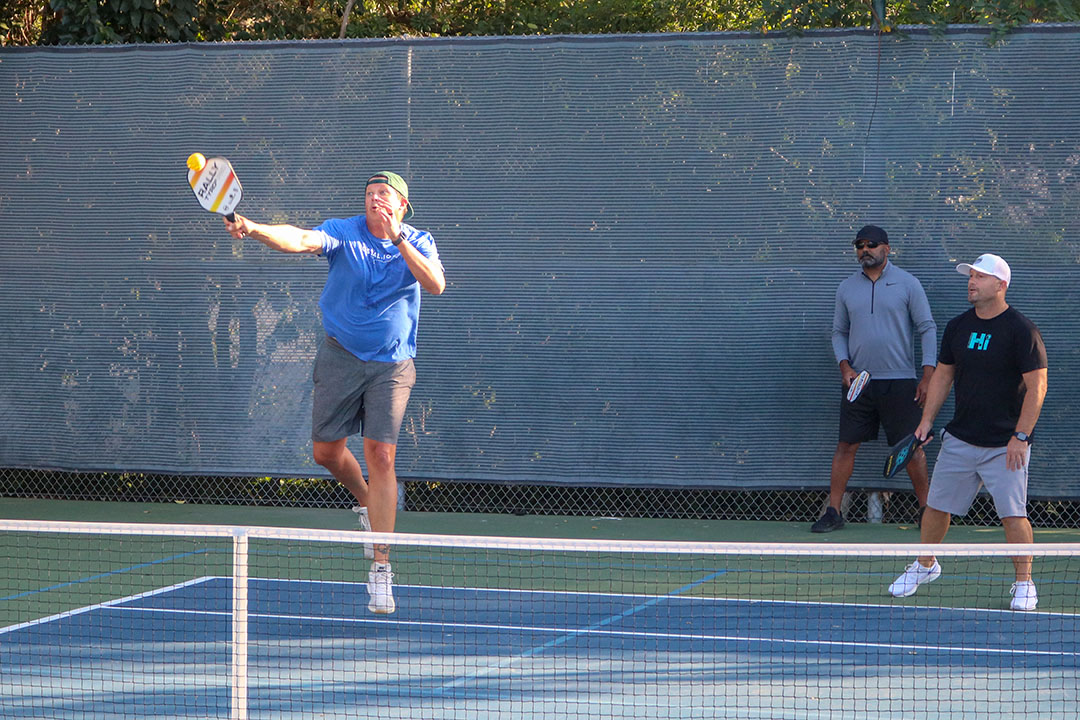 October 14, 2019 | San Luis Obispo Country Club | Pickleball requires just as much footwork and movement as tennis. “It’s a quicker more rapid change of direction compared to tennis,” Heidi Gill said. “People are lured in by the smaller court but it’s just an illusion.”
